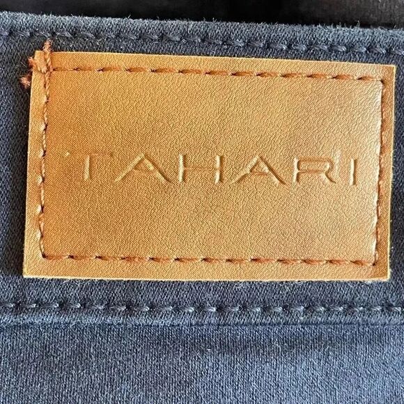 Tahari Denim Jeans Navy Skinny Leg Designer Cotton Blend Mid-Rise SZ 8/29 # 1582 - Picture 10 of 13